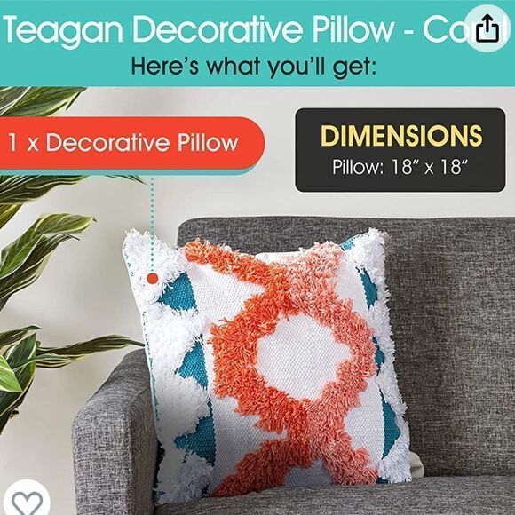 Refinery29 | Teagan Collection | 100% Cotton Luxury Decorative Textured Pillow - Picture 1 of 2